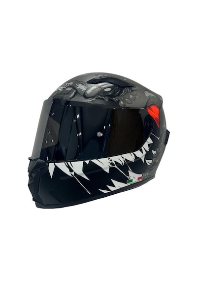 Sway Sw-820 Monster Full Face Kapalı Kask Beyaz - Siyah