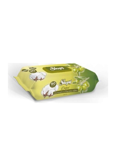 Sleepy Islak Havlu Zeytinyağlı ve Pamuksu'Lifler 90'Lı X 24 Paket