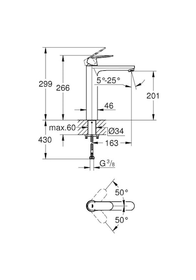 Grohe Eurocosmo XL-Boyut Çanak Lavabo Bataryası Krom 23921000