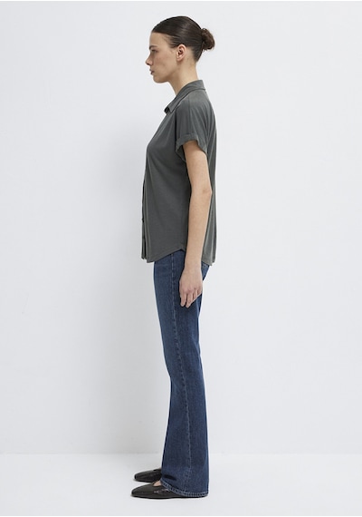 Mavi - Yeşil Tencel Liyosel Tişört 168081-71587 Yeşil