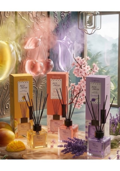 Redtaş Red Fresh Bambu Çubuklu Oda Kokusu Seti 3'lü Paket