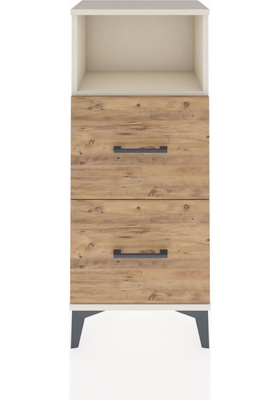 Arges Komodin Tek Raflı 2 Çekmeceli 44x30x106 Aytaşı-çam Aytaşı