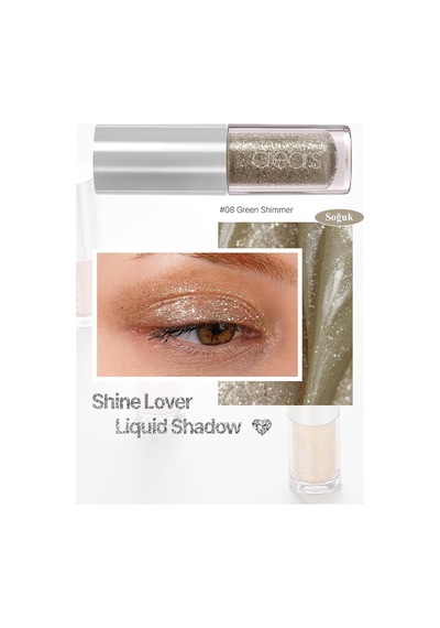 Yoğun Işıltılı, Prizmatik Yapılı Likit Far Shine Lover Liquid Shadow 08 Green Shimmer Diğer