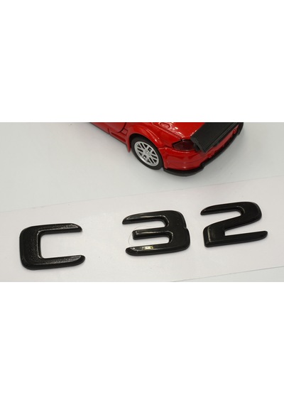 C 32 Bagaj Parlak Siyah ABS 3M 3D Yazı Logo