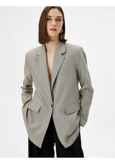 Koton Blazer Ceket Kapaklı Cepli Düğmeli Viskon Karışımlı Kahverengi Ekose 4sak50004pw 4SAK50004PW5C3 Kahverengi Koton Blazer Ceket Kapaklı Cepli Düğmeli Viskon Karışımlı Kahverengi Ekose 4sak50004pw 4SAK50004PW5C3 Kahverengi