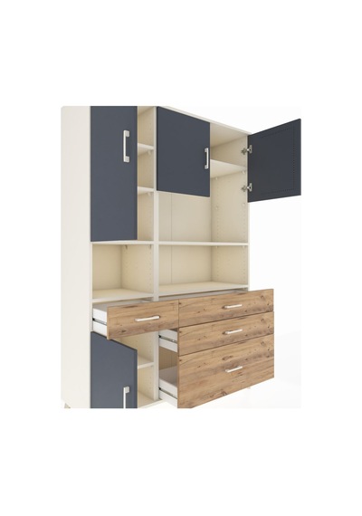 Hyperion Dolap 9 Raflı 4 Çekmeceli 4 Kapaklı 132x44x195 Aytaşı-antrasit/çam Antrasıt/atlas Çam - Aytası Hyperion Dolap 9 Raflı 4 Çekmeceli 4 Kapaklı 132x44x195 Aytaşı-antrasit/çam Antrasıt/atlas Çam - Aytası