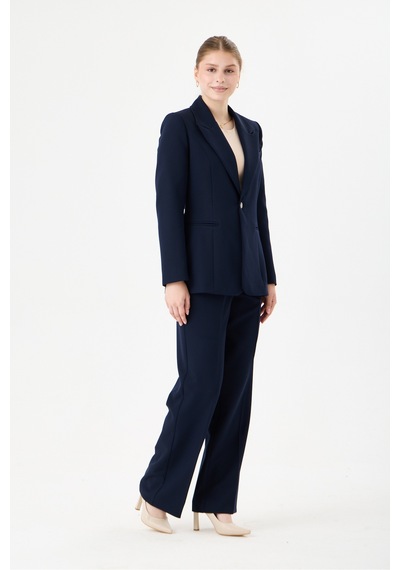 Velnara Moda Klasik Tek Düğme Ceket & Boru Paça Pantolon - Kadın Takım Elbise Lacivert- Velnara Tasarımı Lacivert - 918589140 Lacivert Velnara Moda Klasik Tek Düğme Ceket & Boru Paça Pantolon - Kadın Takım Elbise Lacivert- Velnara Tasarımı Lacivert - 918589140 Lacivert