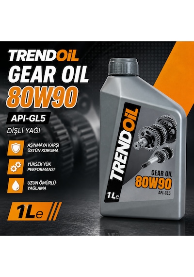 Trendoil 80w90 Motosiklet Şanzıman Yağı 1lt Scooter Gear Oil Apı Gl-5