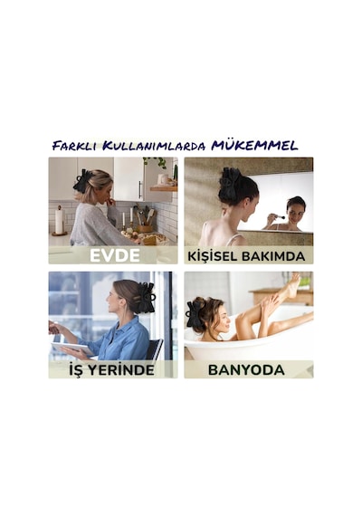 4'lü Mandal Toka Seti, Kadın Çocuk Mandal Toka Renkli Çok Renkli