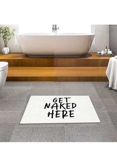 Evaşk Banyo Paspası İpeksi Kadifemsi Halı Yüzey Kaymaz Taban 40x60 BM02640B Beyaz