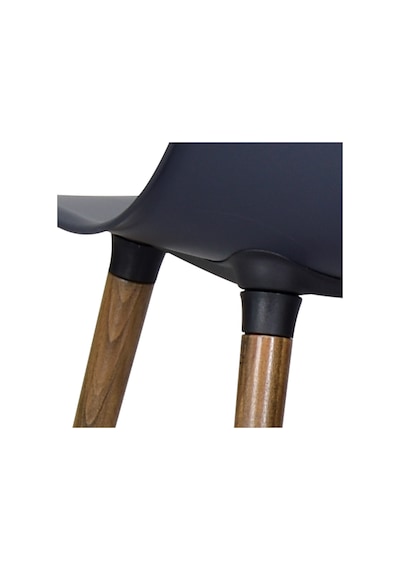 Vilinze Eames Kestane Ahşap Ayak Plastik Füme Sandalye Eames-beyaz Füme - Kestane