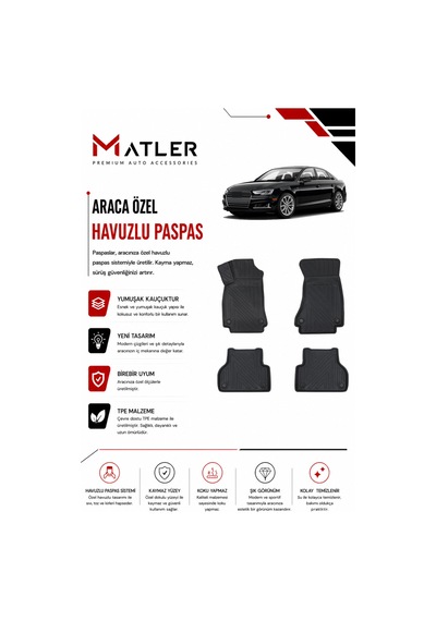Audi A5 2018 Model 4d Ekstra Havuzlu Paspas