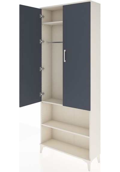 Arges Dolap 3 Raflı 2 Kapaklı Tek Askılı 88x30x221 Aytaşı-ant... Aytaşı
