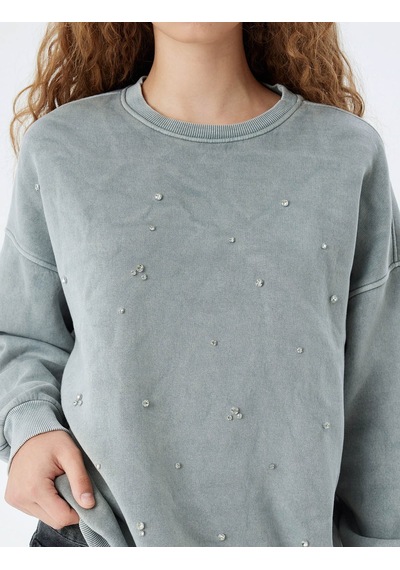 Koton Kadın Sweatshirt Gri 5wal10125ık 25ky59001743 Y5906