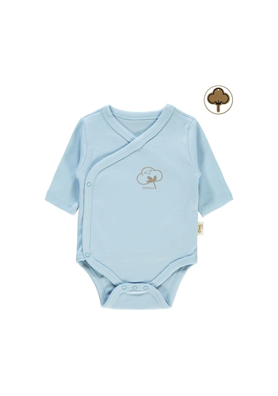 Civil Baby Bebek Organik Çıtçıtlı Badi 0-6 Ay Mavi 14330R009SS1 Mavi