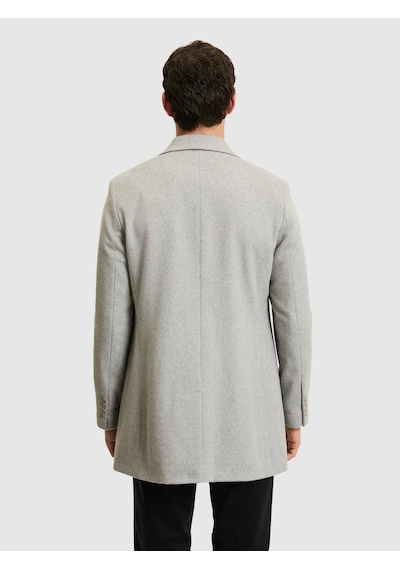 Cacharel Gri Ex. Slim Fit Palto