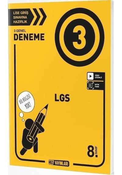 8.Sınıf LGS 3'lü Genel Deneme- Hız Yayınları