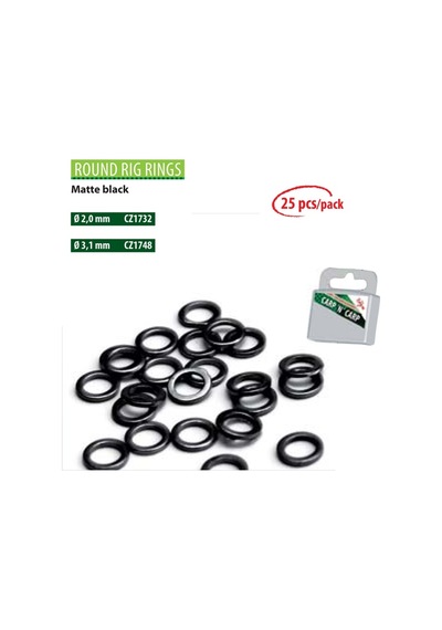 Cz 1731 Round Rig Rings 2 Mm. Matte Black (25pcs)