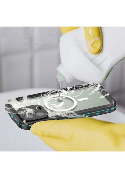 Apple     Uyumlu iPhone 14 Pro Max Kılıf 1-1 Su Geçirmez Kılıf Siyah