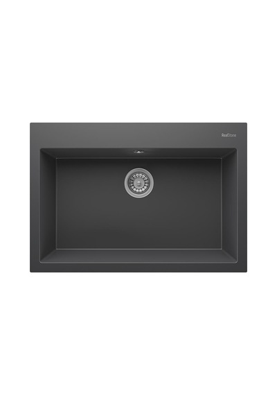 Real Stone K003 Dıdyma 77 Granit Eviye Antrasit 770x530 Cm Tezgah Üstü