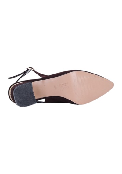 Esracan 2805 5cm Slingback Kadın Topuklu Ayakkabı Taba