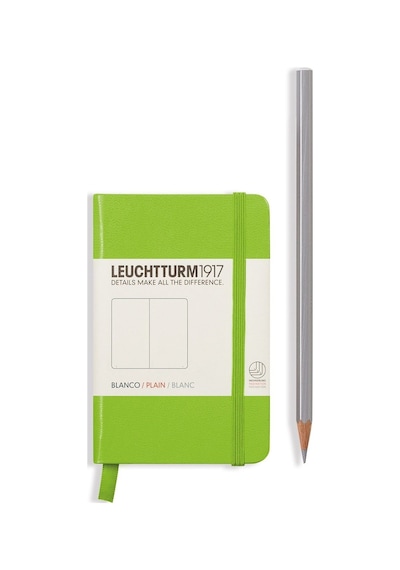 Leuchtturm1917 Not Defteri Mini Boy A7 , Sert Kapak, 168 Numaralandırılmış Sayfa, Düz, Lime Yeşil
