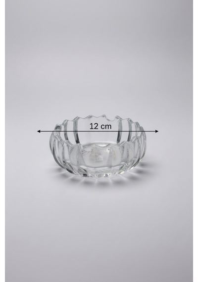 Modern Tasarım Şeffaf Cam Küllük Kül Tablası 12 Cm