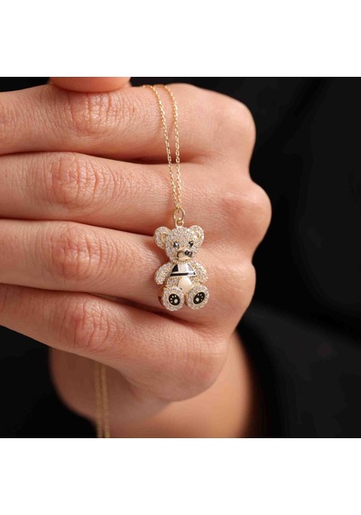 Sevimli Altın Panda Kolye T12838
