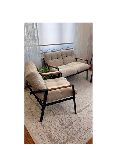 Green Garden Gökçe,balkon, Bahçe,teras,cafe - Salon - Metal Kanepe Koltuk Takımı Çay Seti 2+1+1 Krem Green Garden Gökçe,balkon, Bahçe,teras,cafe - Salon - Metal Kanepe Koltuk Takımı Çay Seti 2+1+1 Krem