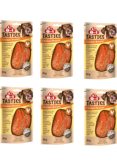 8in1 Tasties Chicken Breasts Tavuk Göğüslü Köpek Ödülü 85 Gr. X 6 Adet