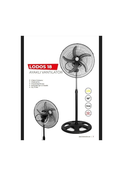 İtimat SN-2501 Lodos 18" Ayaklı Vantilatör