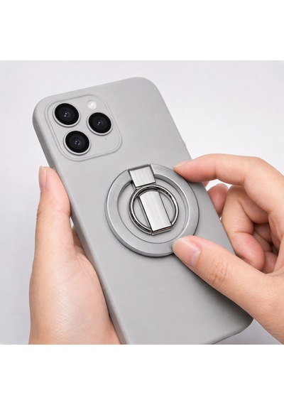 Zore Paris M1 Magnetik Ring Stand Telefon Tutucu Gümüş