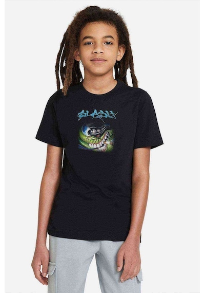 Tshirthane Snake Metal Rock Muzik Baskılı Unisex Çocuk Siyah T-Shirt