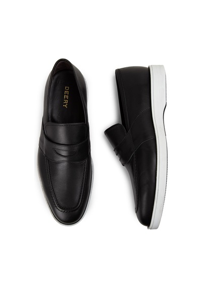 Deery Hakiki Deri Siyah Erkek Loafer Ayakkabı - 01960msyhc01 Siyah