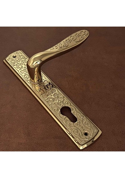 Özen Handles İmza Titanyum Zk19 Zamak Aynalı Yale Çelik Kapı Kolu 1 Takım