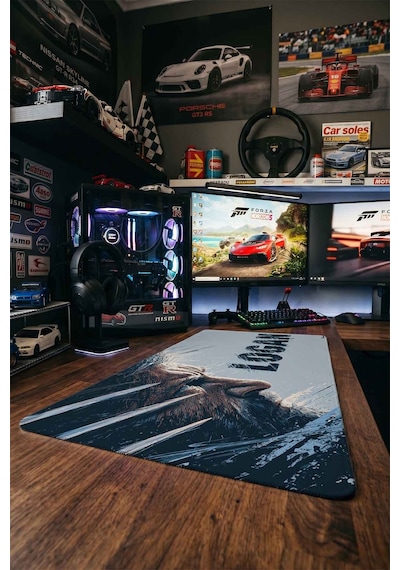 Logan Pençeli Kahraman 40x90 Cm Oyuncu Mousepad Kaymaz Taban Büyük Boy Mousepad Siyah