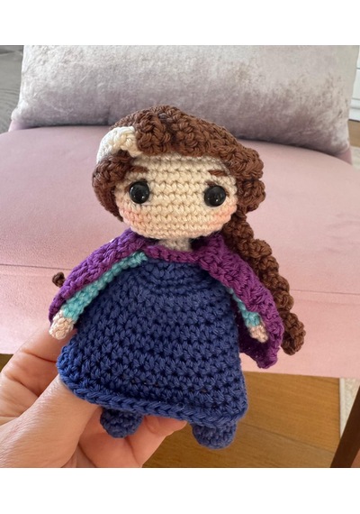 Mini Anna Amigurumi Oyuncak Bebek 11 Cm 002