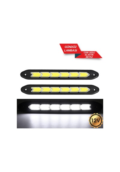Gündüz Farı Cob Ledli Elastik Beyaz 12v