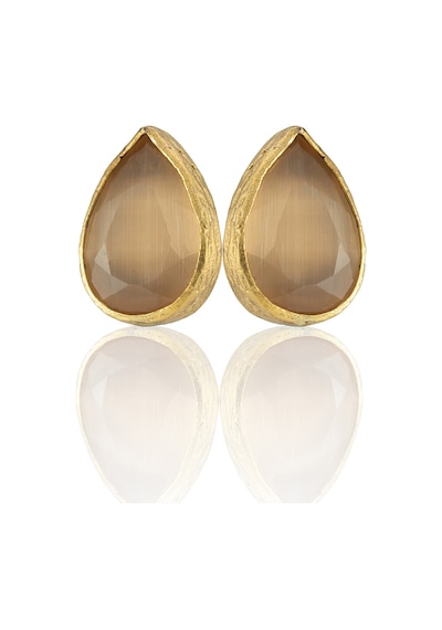 Kadir Jewellery 22 Ayar Altın Kaplama Kadın Minimal Küpe -el İşçiliği Ve Hipoalerjenik Küpe Turuncu 78031672