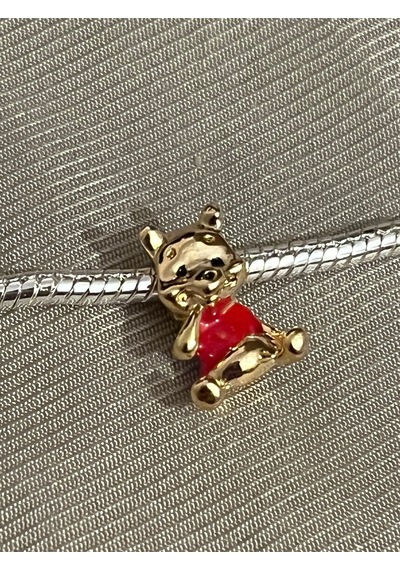 Altın Ayıcık Charm Gümüş Kaplama Asafaccessory Sarı