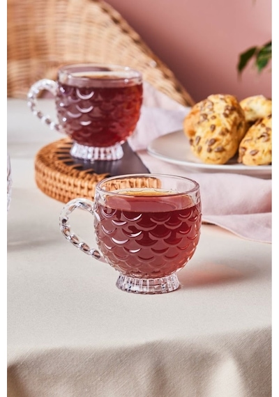 Karaca  Beril 6 Kişilik Cam Çay Fincan Takımı180 Ml