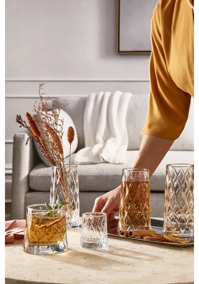Pasabahce 4'lü Leafy Digestive Bardak 100 Cc Şeffaf