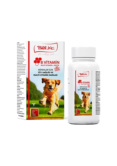 Biolive Köpekler İçin B Vitamin+ Multivitamin Tüy Sağlığı Likit Vitamin 100 ML