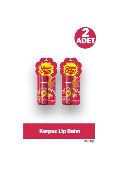 Chupa Chups Dudak Bakım Kremi 3.2 Gr - Karpuz 2 Adet