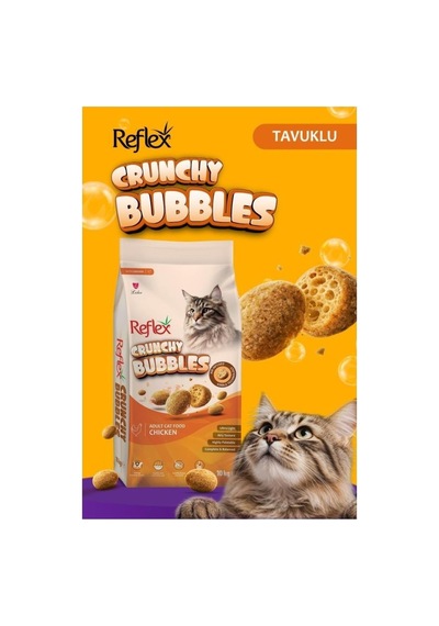 Reflex Crunchy Bubbles Tavuklu Kedi Maması 10 Kg