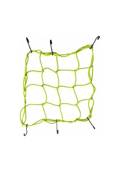 Tex 2010 Ahtapot Motosiklet Kancalı Kask Filesi Evrensel Kask Filesi Plastik Kancalı 40 X 40 Cm Sarı