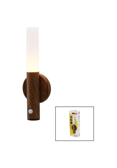 Nisaluce Eamp-098/1 Sensörlü 1--3mt Type-c Şarjlı Günışığı Led Dolunay Led Aplik Lamba 1w 5047 10 Parça Siyah