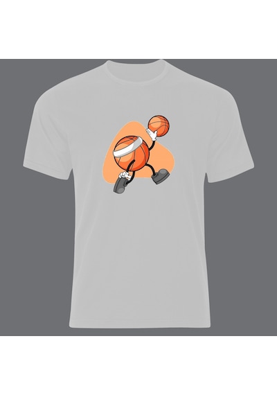 Basketbol Topu Baskılı Unisex Tshirt 001