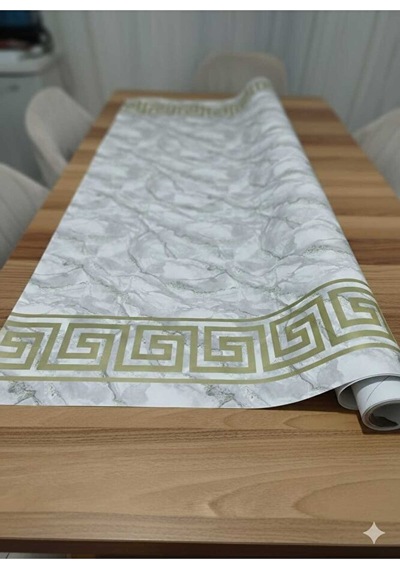 Masa Örtüsü Mermer Desen 140x100 Cm Elyaf Tabanlı Yeni Model Masa Çok Renkli