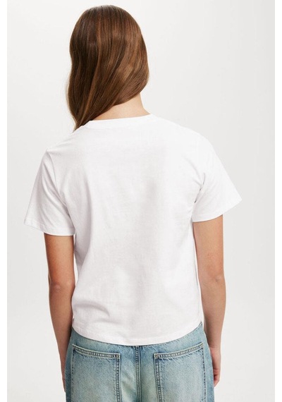 Seeh Beyaz Basic Kısa Kollu Kadın T-shirt Sh280